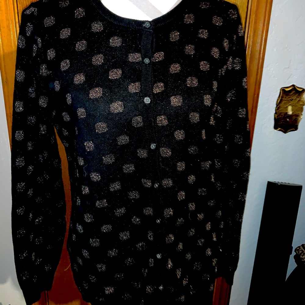 Old Navy Polka Dot Cardigan Sweater Large